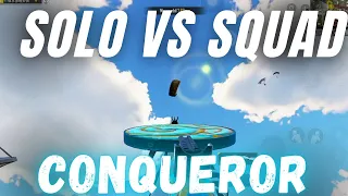 KILL 21 SOLO VS SQUAD PUBG MOBILE SKYLINEPUBGM // Di CONQUEROR