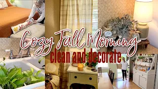 NEW * FALL CLEAN & DECORATE WITH ME || COZY FALL MORNING CLEANING ROUTINE | | ROBIN LANE LOWE 🍁🍁