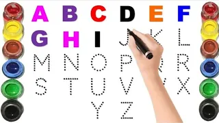 Count 123, 1234, ABCD, A to Z Alphabet, Learn with dotted line for toddler, ABC nursery rhymes