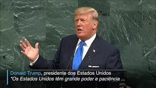 Ameaças e advertências na estreia de Trump na ONU