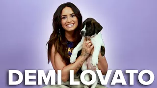 Demi Lovato Plays With Puppies (While Answering Fan Questions)