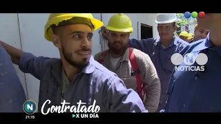 Contratado por un día: Roberto Funes Ugarte se prueba como obrero - Telefe Noticias