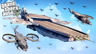 ASSAULT ON A FLYING AIRCRAFT CARRIER in GTA 5 Online!