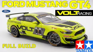 1/24 Ford Mustang GT4 Volt Racing. Full Build. Tamiya 24354