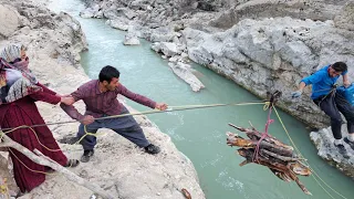 Nature's Bounty: Salahuddin's Adventure of Collecting Firewood by the Riverside"