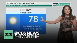 Picture-perfect weather in Philadelphia, at Jersey Shore as we warm up from cool morning