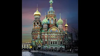 Russia. Saint Petersburg. Overview of the Orthodox Church of the Savior on Blood.