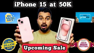 iPhone 15 at 50K😍| Flipkart & Amazon Upcoming iPhone Sale | iPhone offers discounts 2024