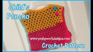 Child's Poncho Crochet Pattern