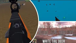 Gaim VR. Latest hunting scenarios. White tail deer, pigeons and boar in cornfield.