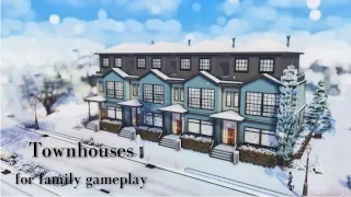 Townhouses  - The Sims 4  Stop Motion - No CC - Таунхаусы - Симс 4