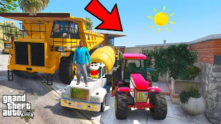 Franklin and Shinchan Stealing A very Heavy Track in GTA V