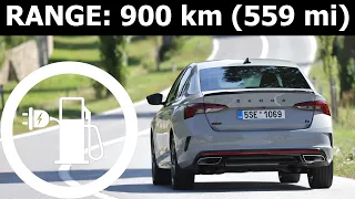 Skoda Octavia RS iV: 900 km range. Real-Life test. Plug-In Hybrid total (combined) range :: 1001cars