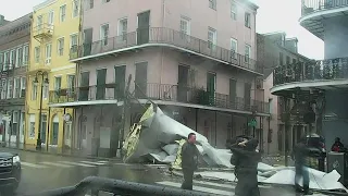 Hurricane Ida pulls roof off French Quarter building