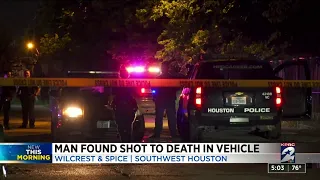 Man found shot to death in vehicle in southwest Houston, police say