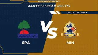 Match 1 - SPA vs MIN | Highlights | FanCode Spanish Championship Weekend Day 1 |Spain 2021|SCW21.001