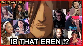 CRAZY REACTIONS TO EREN!! Attack on Titan season 4 episode 3 | Eren Yeager REACTION MASHUP
