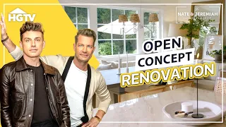 Crowded 1st Floor Renovated into Open-Concept Living Space | The Nate & Jeremiah Home Project | HGTV