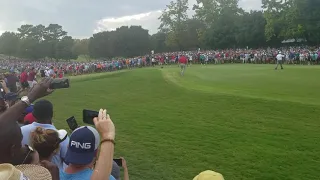 Tiger woods  Approaching the 18th hole