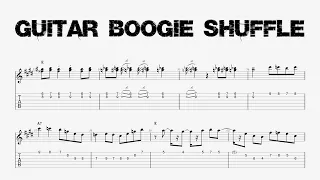 The Virtues - GUITAR BOOGIE SHUFFLE - Guitar Solos Tutorial (Tab + Sheet Music)