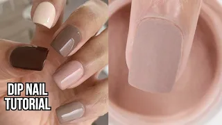 EASY DIP POWDER NAILS AT HOME | how to do dip nails step by step | revel nail