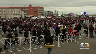 Big Crowds Down The Jersey Shore Ahead Of President Donald Trump's Rally