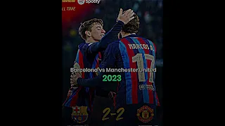 Barcelona vs Manchester United present and past #4k #football #edit #messi #barcelona