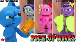 Pick Up wives || Rich Bride Vs Broke Bride || Clay Animation.