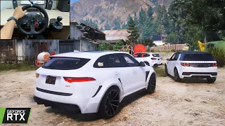 GTA 5 - Jaguar F-Pace, BMW X3M, Land Rover Discovery Sport | OFFROAD CONVOY