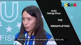 Weightlifter Kuo Hsing - Chun breaks the world record - again!- 29th Summer Universiade 2017, Taipei