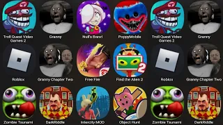 Troll Quest Video Games 2, Granny, Null's Brawl, Poppy Mobile, Roblox, Granny Chapter Two, Free Fire