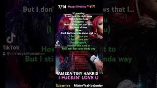 TAMEKA TINY HARRIS | I FUCKIN’ LOVE U (HAPPY BIRTHDAY TINY) #misteryeahoe #trendingmusic #xscape