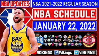 NBA SCHEDULE TODAY January 22, 2022 | Nba Regular Season 2021-22