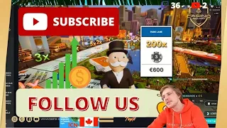 🔴 ONLINE CASINO: GargaKev GETS a 4 roll at Monopoly and obtains a 200x multiplier - Casino_Squad