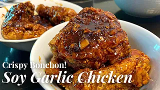 Crispy Bonchon Soy Garlic Chicken Recipe! #threeaces