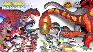 NEW Carnotaurus VS Brachiosaurus! Jurassic World Dinosaurs Collection Battle