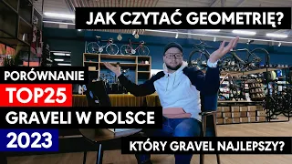 Jak czytać geometrię roweru? Który gravel najlepszy? TOP25 Porównanie graveli 2023 w Polsce.