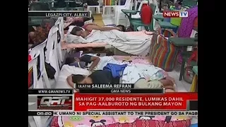 QRT: Mahigit 37,000 residente, lumikas dahil sa pag-aalburoto ng Bulkang Mayon