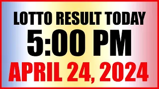 Lotto Result Today 5pm April 24, 2024 Swertres Ez2 Pcso