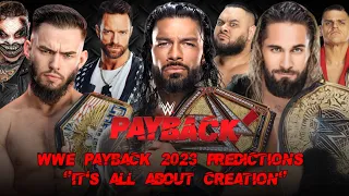 WWE PAYBACK 2023 PREDICTIONS