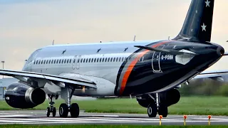 Titan Airways A320, Afternoon Plane Spotting at Liverpool Airport, Take Offs & Landings, April 2024