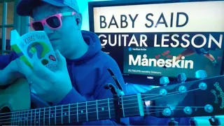 How We Broke Down BABY SAID - MÅNESKIN Guitar Tutorial (Beginner Lesson!)