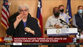 Houston's Mayor Turner provides update on water crisis after winter storm