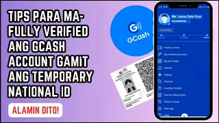 TIPS PARA MA-FULLY VERIFIED ANG GCASH ACCOUNT GAMIT ANG TEMPORARY NATIONAL ID OR EPHILID | HR LEAH G