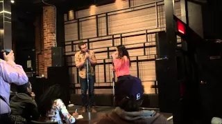 Liron and Tyler preforming duet Say Something by Christina Aguilera and great world