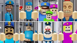 NEW PRISONER Scary Obby Speed Runs From Prisoner Breakout, Barry Prison, Police Women, Siren Cop ++