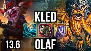 KLED vs OLAF (TOP) | 9/2/6, 1.1M mastery, Godlike | KR Diamond | 13.6