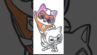 NEW SuperKitties - Buddy and Sparks  #drawings #shorts