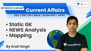 Current Affairs | 29 November Current Affairs 2021 | Current Affairs Today by Krati Singh