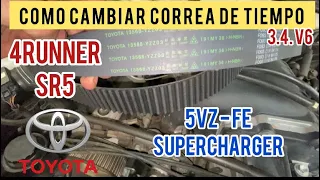 Como cambiar correa de tiempo de 4runner | MOTOR 3.4 #5vz  #supercharger #toyota